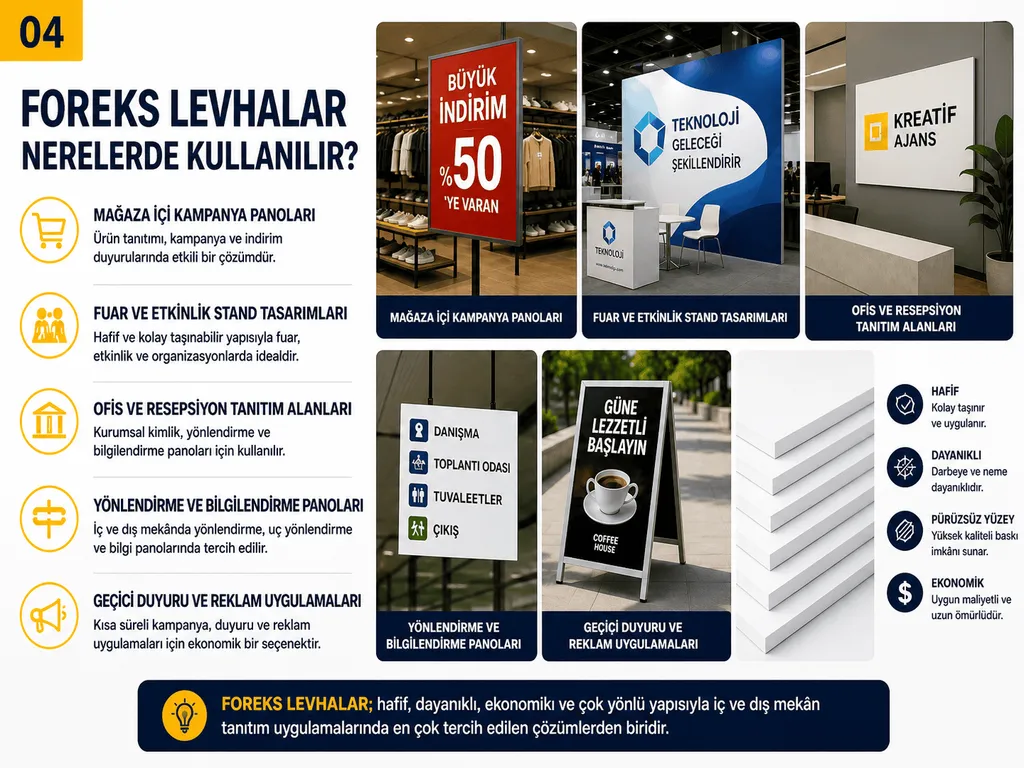 Foreks Levhalar Nerelerde Kullanılır?