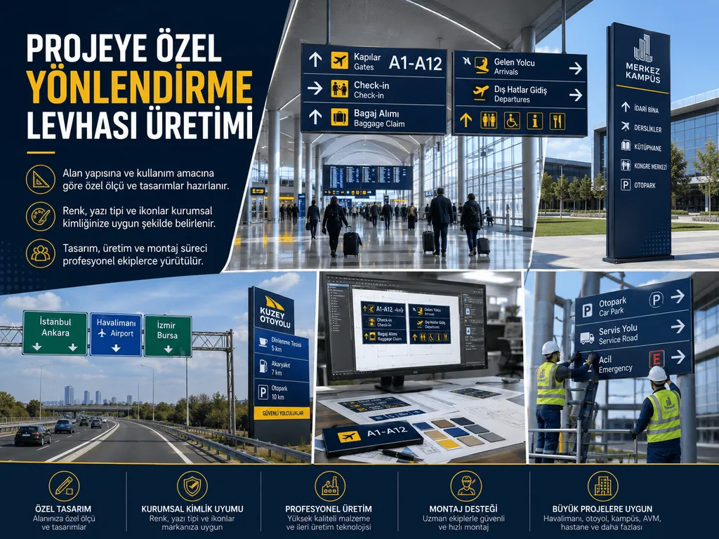Projeye Özel Yönlendirme Levhası Üretimi